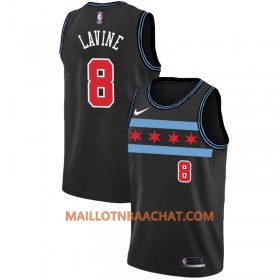 Maillot NBA Chicago Bulls Zach LaVine 8 2018-19 Nike City Edition Noir Swingman - Homme